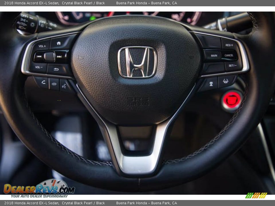 2018 Honda Accord EX-L Sedan Crystal Black Pearl / Black Photo #13