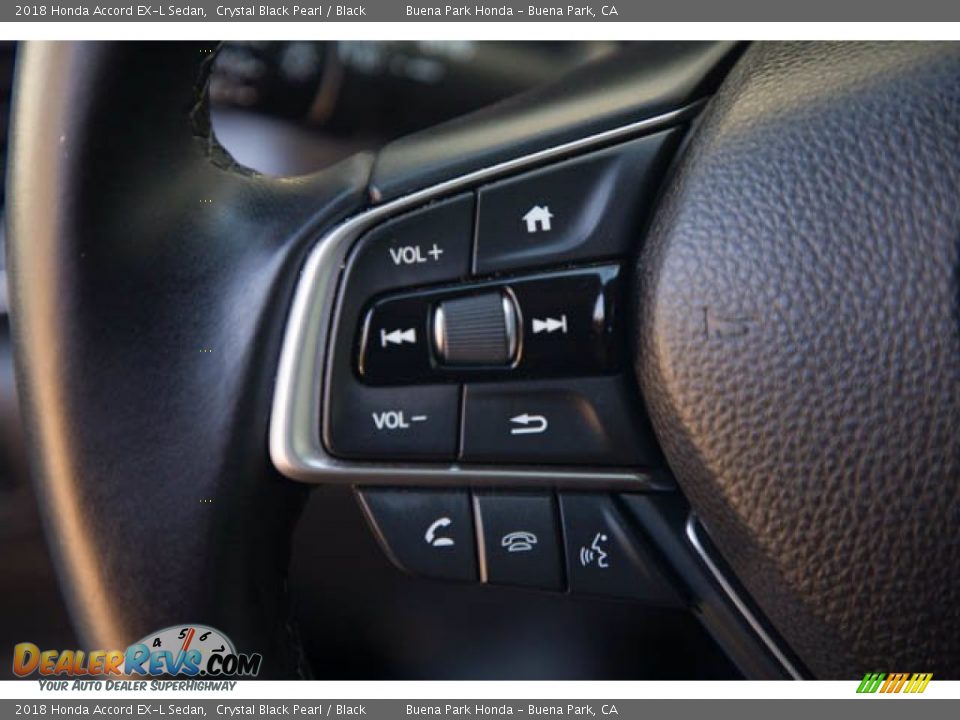 2018 Honda Accord EX-L Sedan Crystal Black Pearl / Black Photo #14