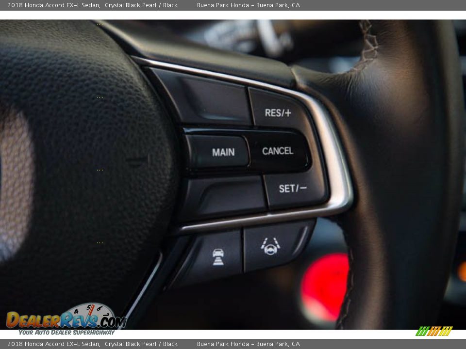 2018 Honda Accord EX-L Sedan Crystal Black Pearl / Black Photo #15