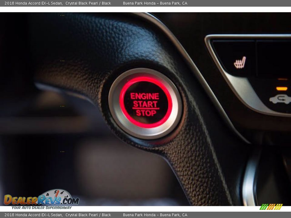 2018 Honda Accord EX-L Sedan Crystal Black Pearl / Black Photo #16