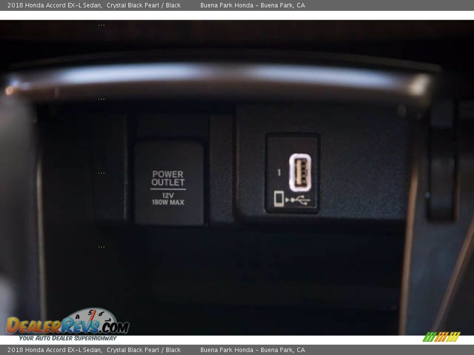 2018 Honda Accord EX-L Sedan Crystal Black Pearl / Black Photo #17