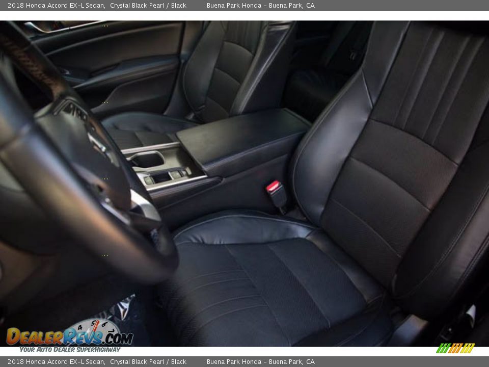 2018 Honda Accord EX-L Sedan Crystal Black Pearl / Black Photo #18