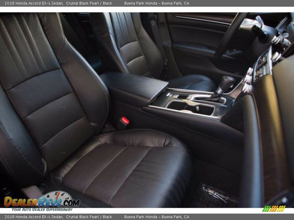 2018 Honda Accord EX-L Sedan Crystal Black Pearl / Black Photo #25
