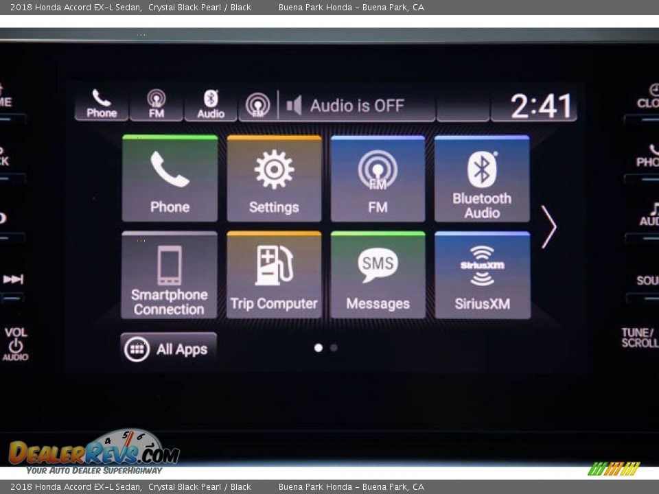 2018 Honda Accord EX-L Sedan Crystal Black Pearl / Black Photo #26