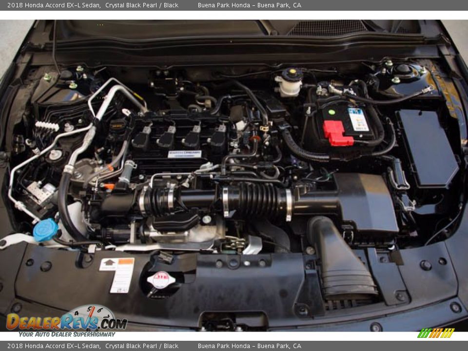 2018 Honda Accord EX-L Sedan Crystal Black Pearl / Black Photo #34