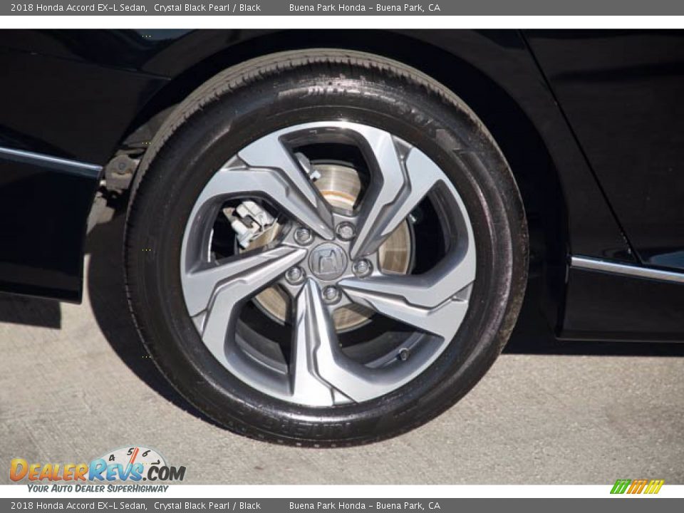 2018 Honda Accord EX-L Sedan Crystal Black Pearl / Black Photo #35