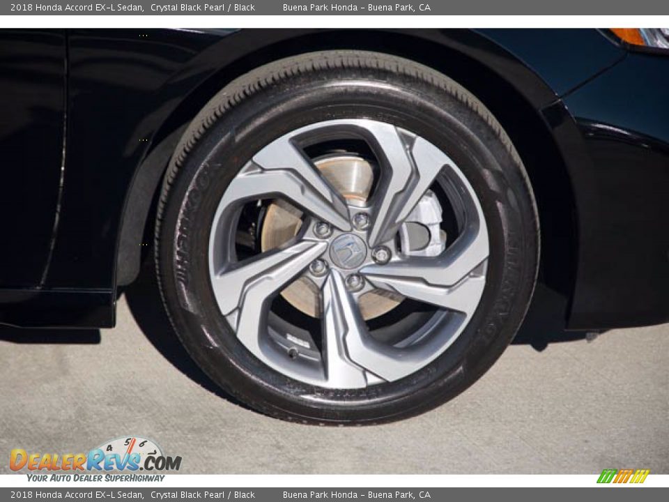 2018 Honda Accord EX-L Sedan Crystal Black Pearl / Black Photo #36