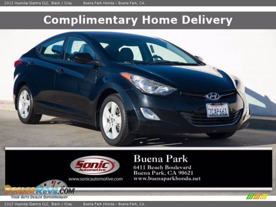 2013 Hyundai Elantra GLS Black / Gray Photo #1