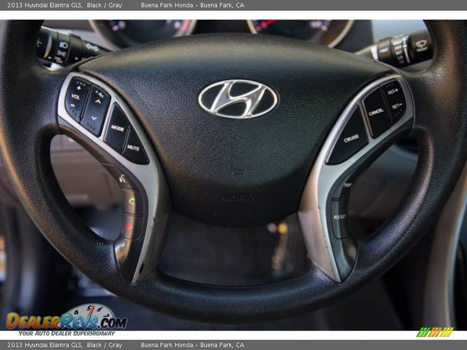 2013 Hyundai Elantra GLS Black / Gray Photo #13