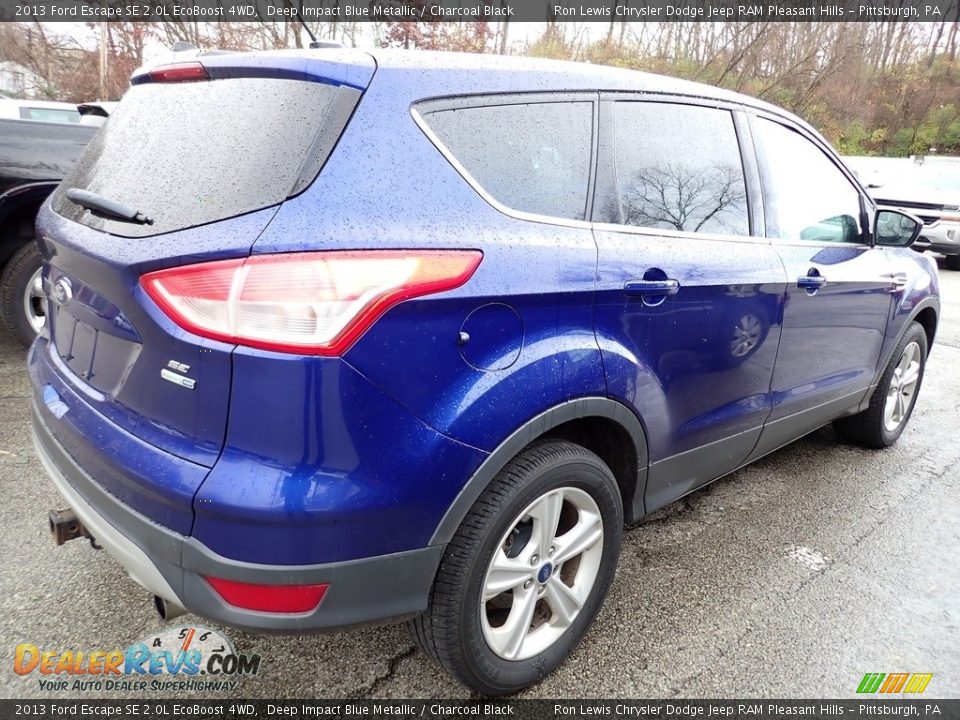 2013 Ford Escape SE 2.0L EcoBoost 4WD Deep Impact Blue Metallic / Charcoal Black Photo #4