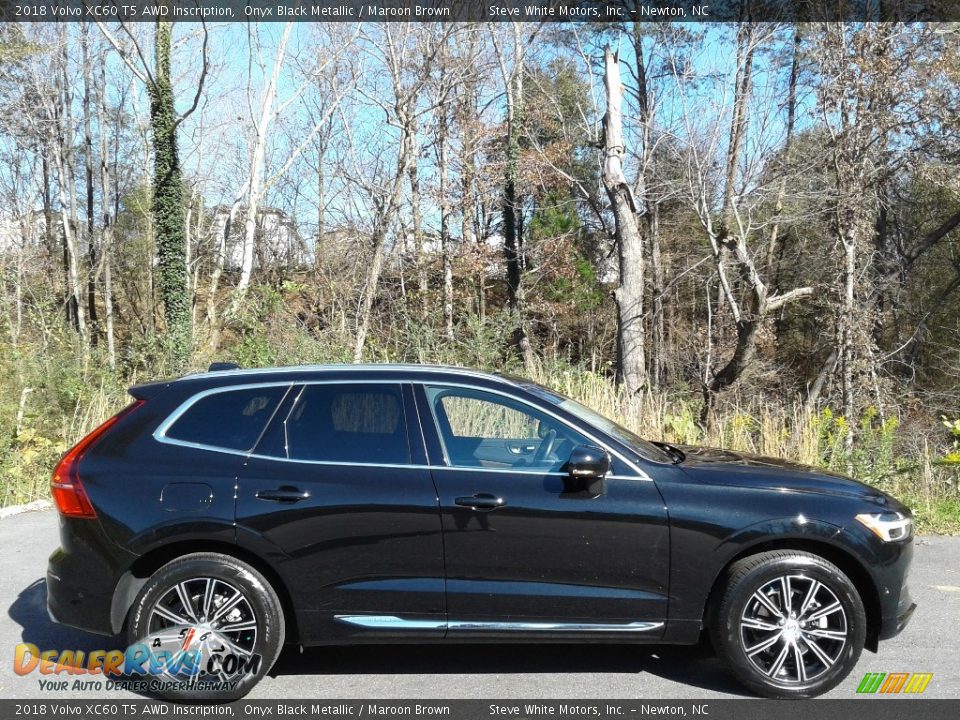 2018 Volvo XC60 T5 AWD Inscription Onyx Black Metallic / Maroon Brown Photo #6