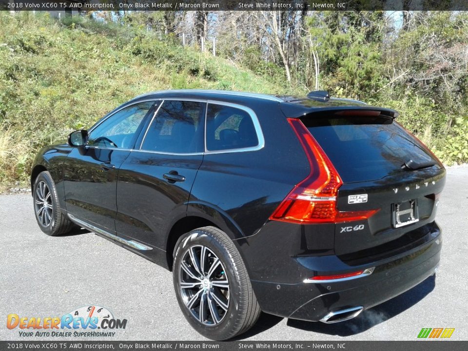 2018 Volvo XC60 T5 AWD Inscription Onyx Black Metallic / Maroon Brown Photo #9