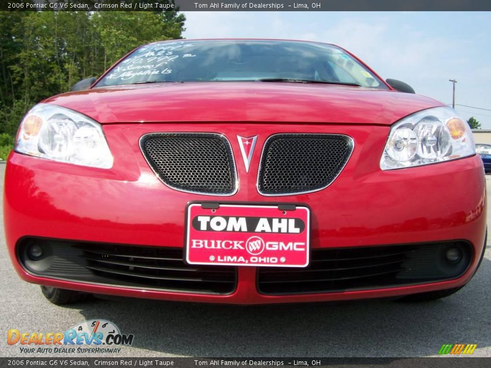 2006 Pontiac G6 V6 Sedan Crimson Red / Light Taupe Photo #3