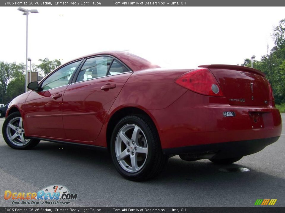 2006 Pontiac G6 V6 Sedan Crimson Red / Light Taupe Photo #4