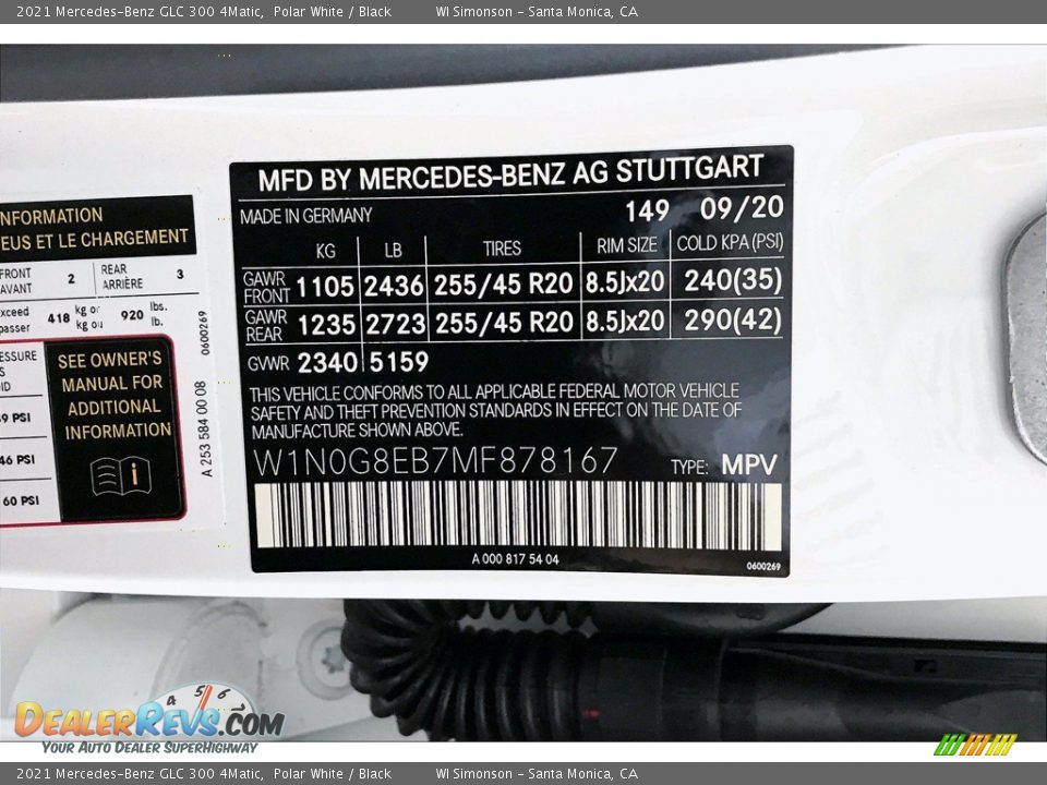 2021 Mercedes-Benz GLC 300 4Matic Polar White / Black Photo #11