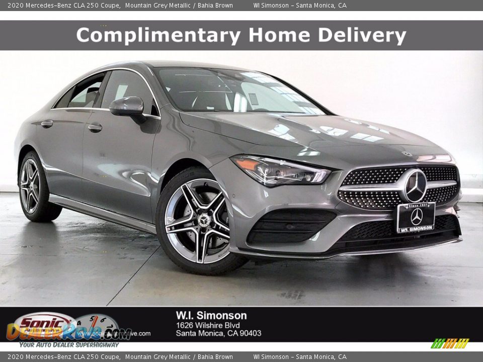 2020 Mercedes-Benz CLA 250 Coupe Mountain Grey Metallic / Bahia Brown Photo #1