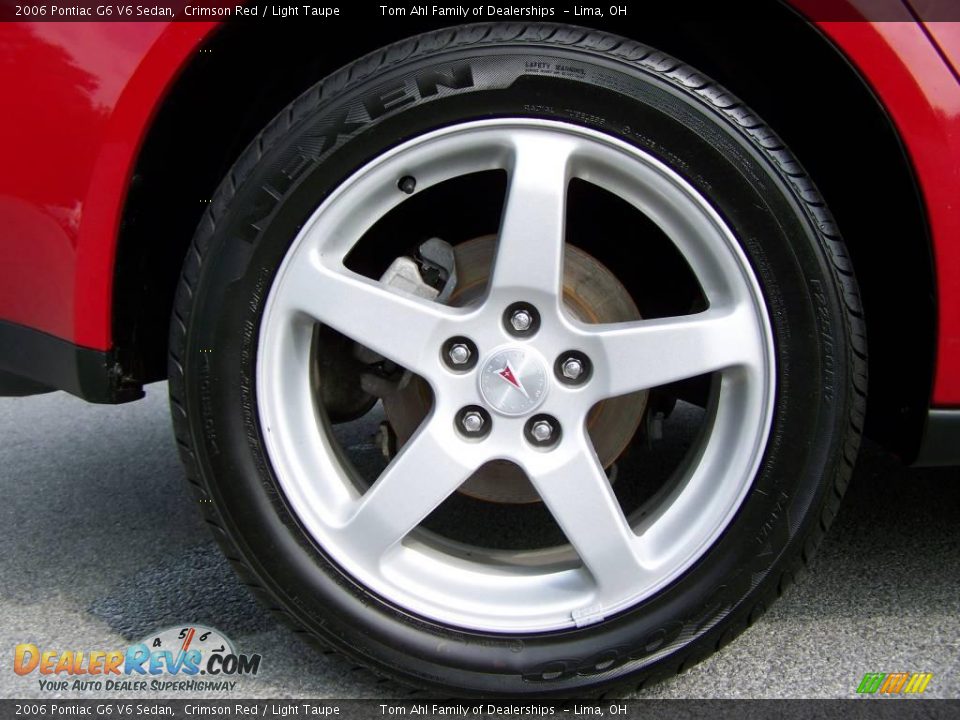 2006 Pontiac G6 V6 Sedan Crimson Red / Light Taupe Photo #8