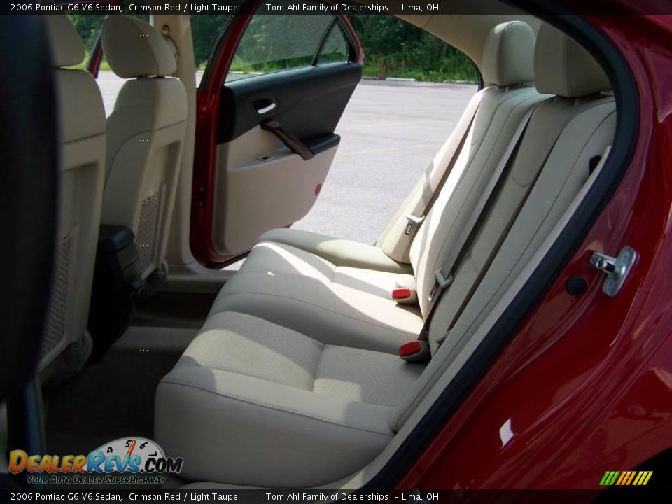 2006 Pontiac G6 V6 Sedan Crimson Red / Light Taupe Photo #10