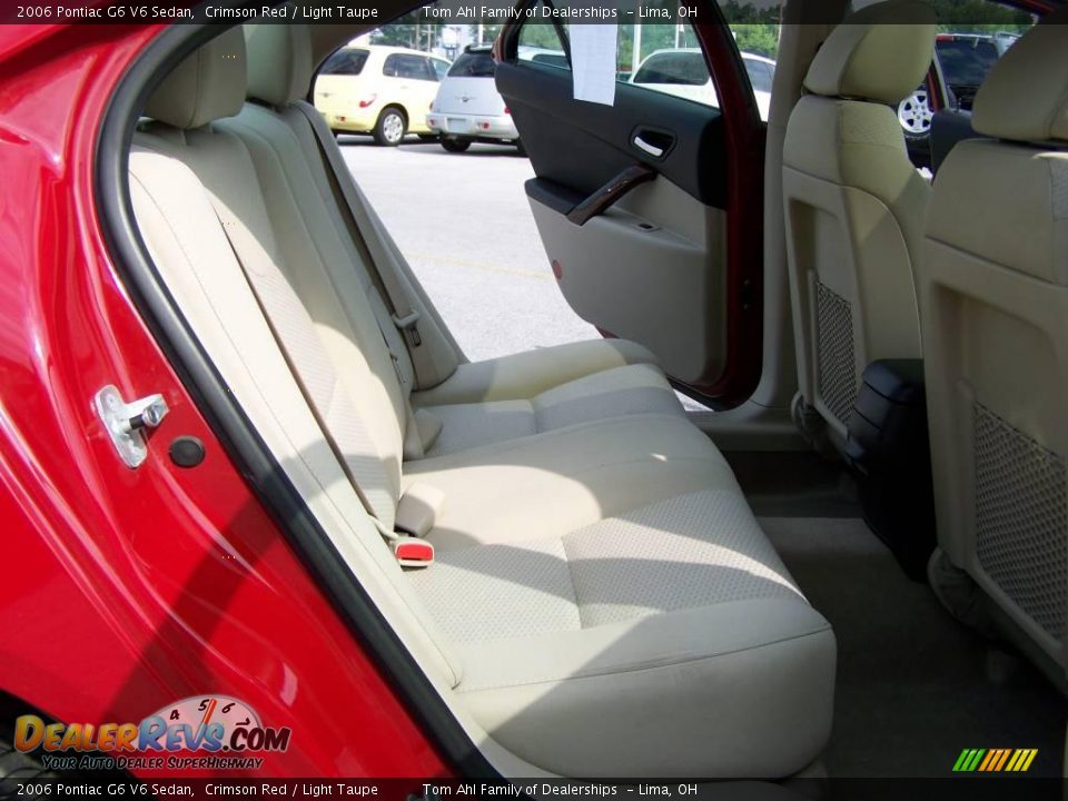 2006 Pontiac G6 V6 Sedan Crimson Red / Light Taupe Photo #11