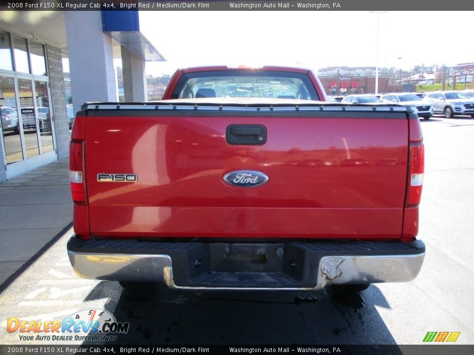 2008 Ford F150 XL Regular Cab 4x4 Bright Red / Medium/Dark Flint Photo #3