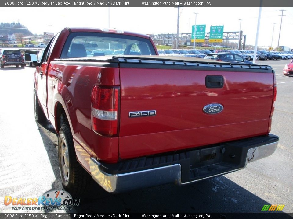 2008 Ford F150 XL Regular Cab 4x4 Bright Red / Medium/Dark Flint Photo #4