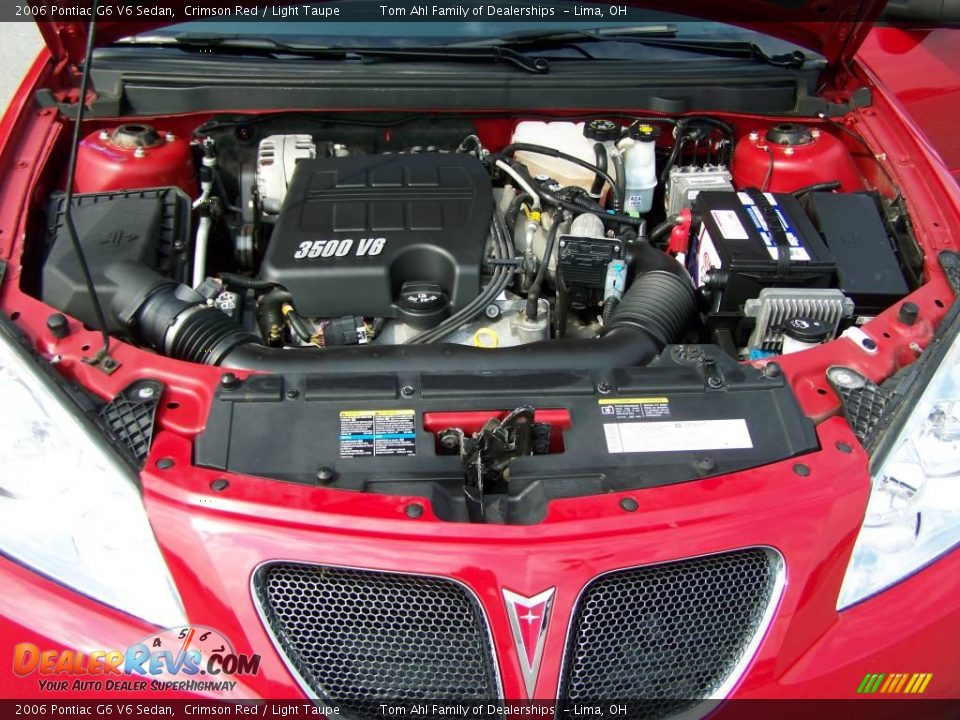 2006 Pontiac G6 V6 Sedan Crimson Red / Light Taupe Photo #15