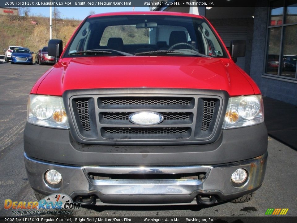 2008 Ford F150 XL Regular Cab 4x4 Bright Red / Medium/Dark Flint Photo #9