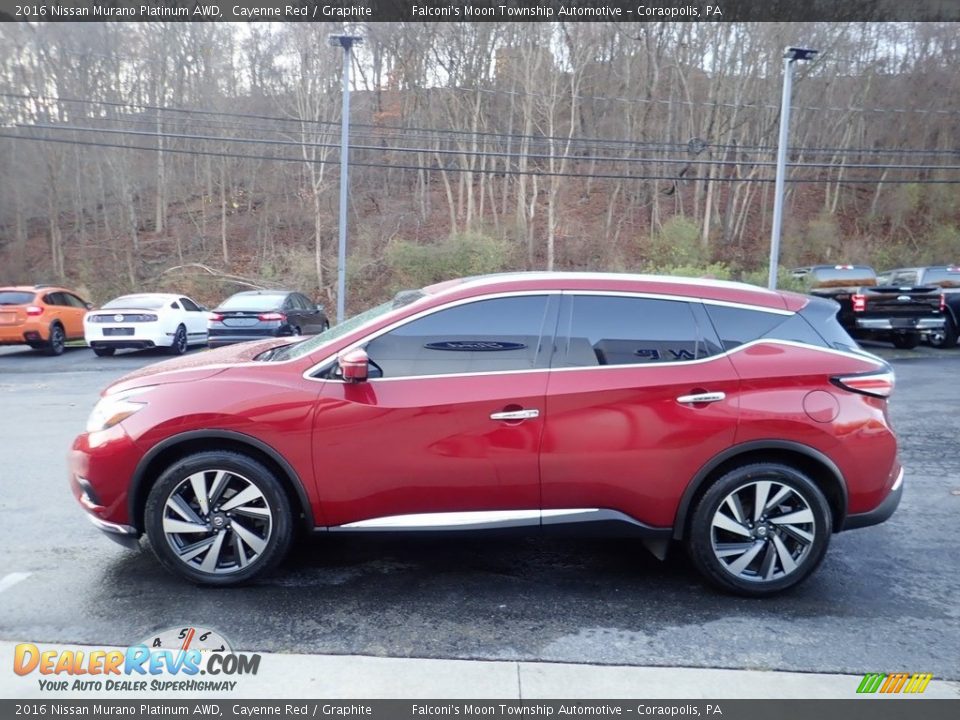 2016 Nissan Murano Platinum AWD Cayenne Red / Graphite Photo #6