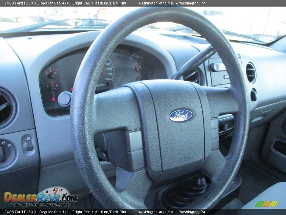 2008 Ford F150 XL Regular Cab 4x4 Bright Red / Medium/Dark Flint Photo #15