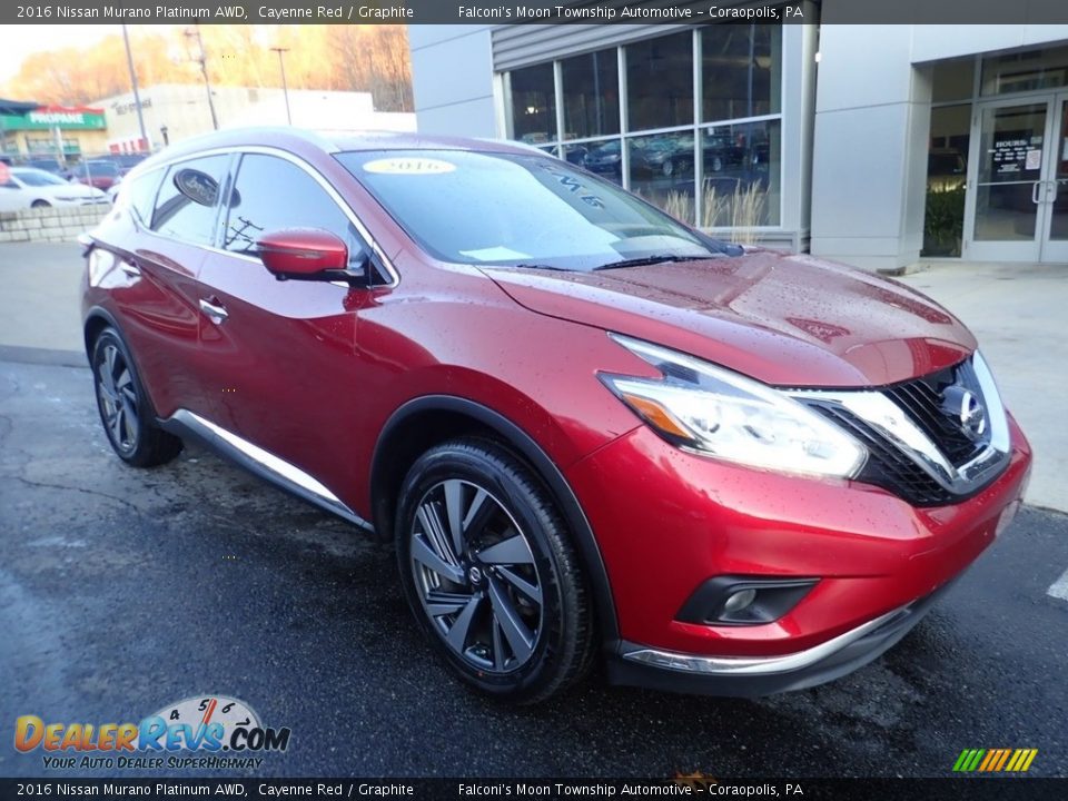 2016 Nissan Murano Platinum AWD Cayenne Red / Graphite Photo #9