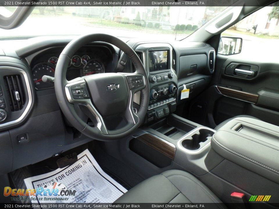 Jet Black Interior - 2021 Chevrolet Silverado 1500 RST Crew Cab 4x4 Photo #22
