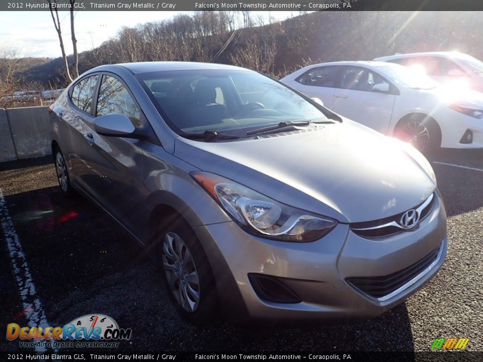 2012 Hyundai Elantra GLS Titanium Gray Metallic / Gray Photo #4