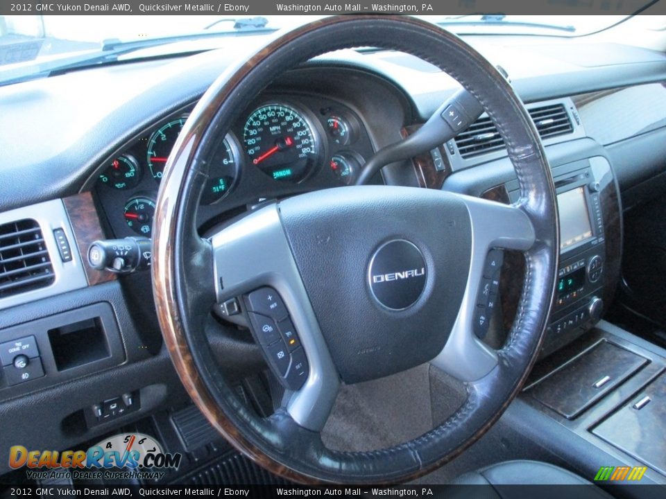 2012 GMC Yukon Denali AWD Quicksilver Metallic / Ebony Photo #16