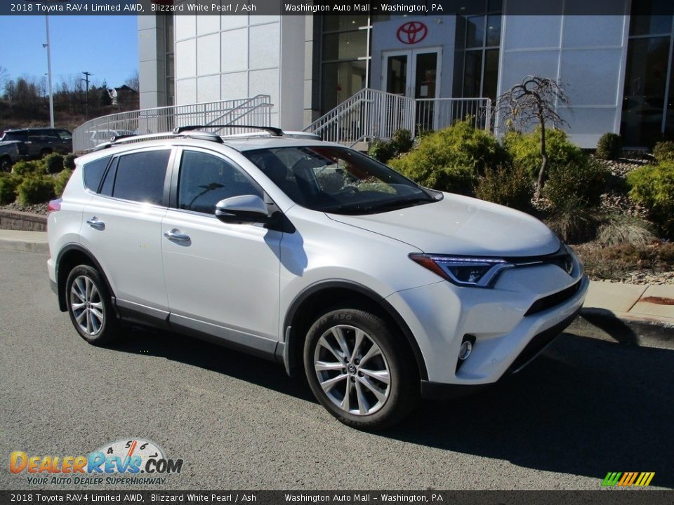 2018 Toyota RAV4 Limited AWD Blizzard White Pearl / Ash Photo #1