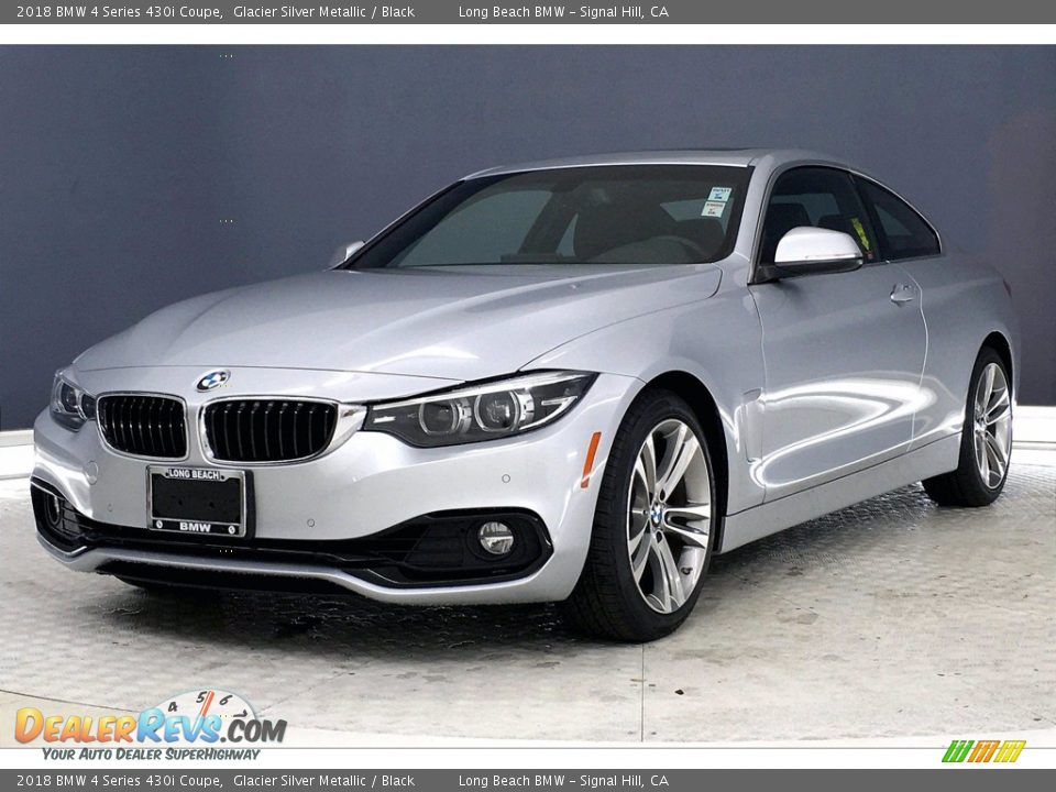 2018 BMW 4 Series 430i Coupe Glacier Silver Metallic / Black Photo #12