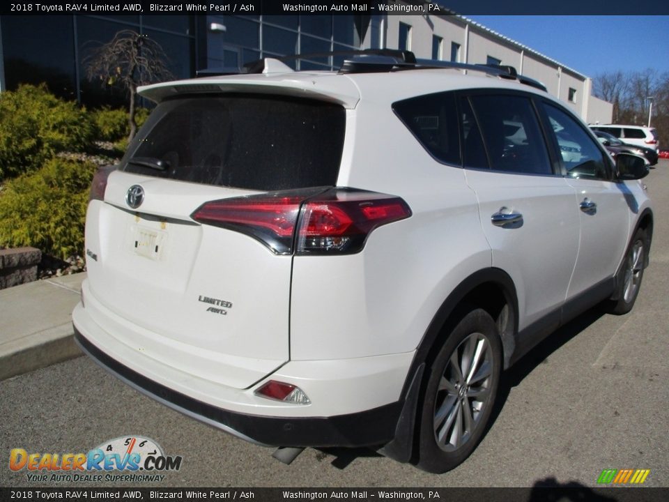 2018 Toyota RAV4 Limited AWD Blizzard White Pearl / Ash Photo #3