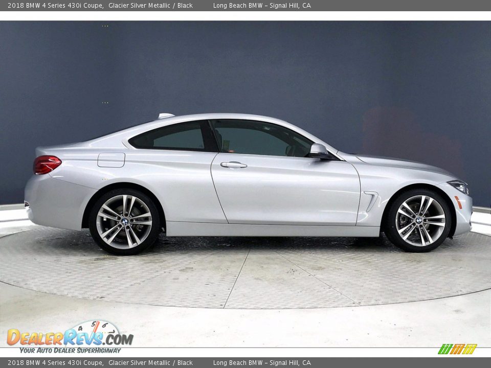 2018 BMW 4 Series 430i Coupe Glacier Silver Metallic / Black Photo #14