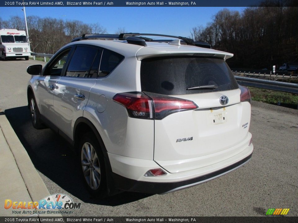 2018 Toyota RAV4 Limited AWD Blizzard White Pearl / Ash Photo #5