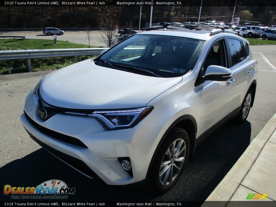 2018 Toyota RAV4 Limited AWD Blizzard White Pearl / Ash Photo #8