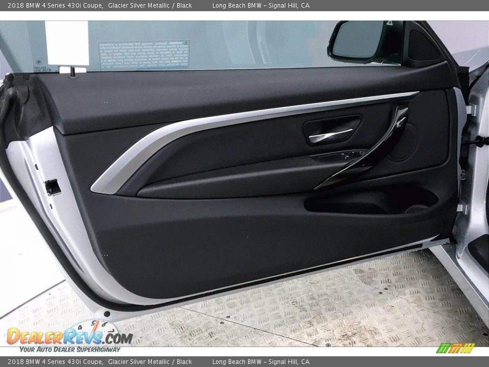 2018 BMW 4 Series 430i Coupe Glacier Silver Metallic / Black Photo #23