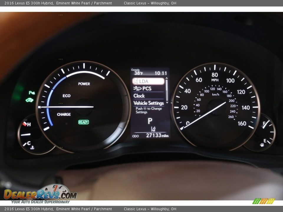 2016 Lexus ES 300h Hybrid Gauges Photo #9