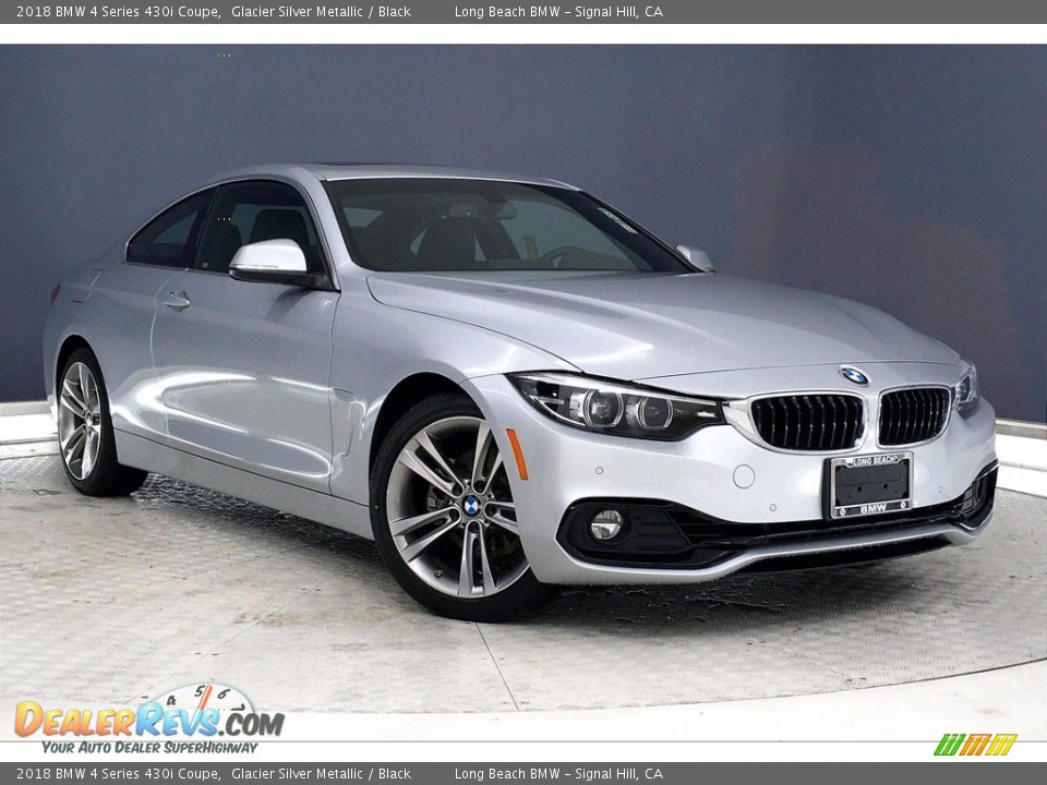 2018 BMW 4 Series 430i Coupe Glacier Silver Metallic / Black Photo #36