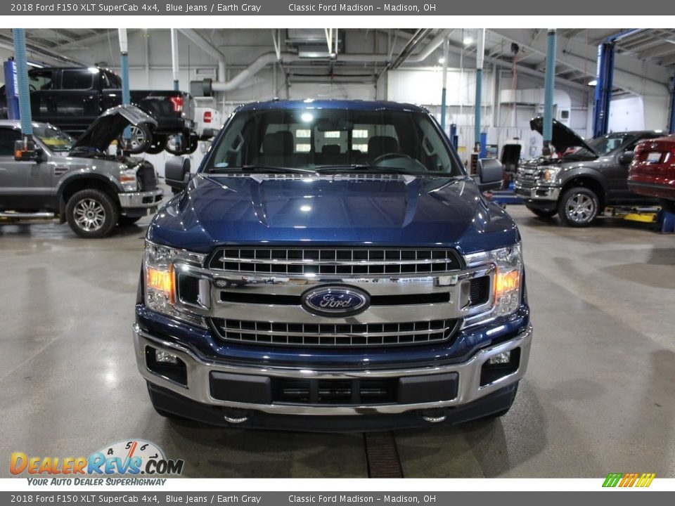 2018 Ford F150 XLT SuperCab 4x4 Blue Jeans / Earth Gray Photo #2