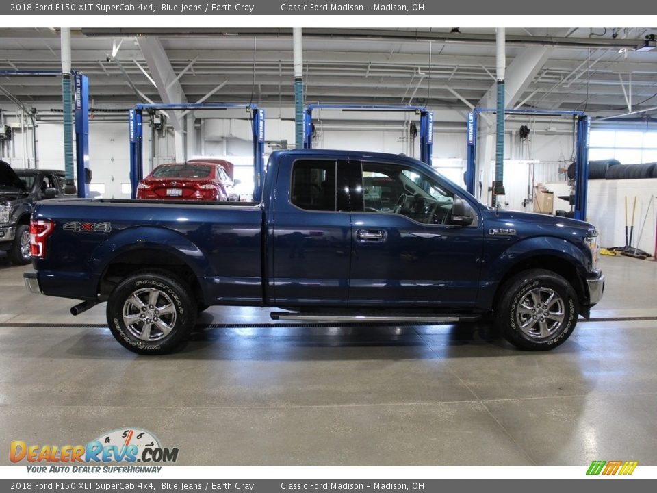 2018 Ford F150 XLT SuperCab 4x4 Blue Jeans / Earth Gray Photo #4