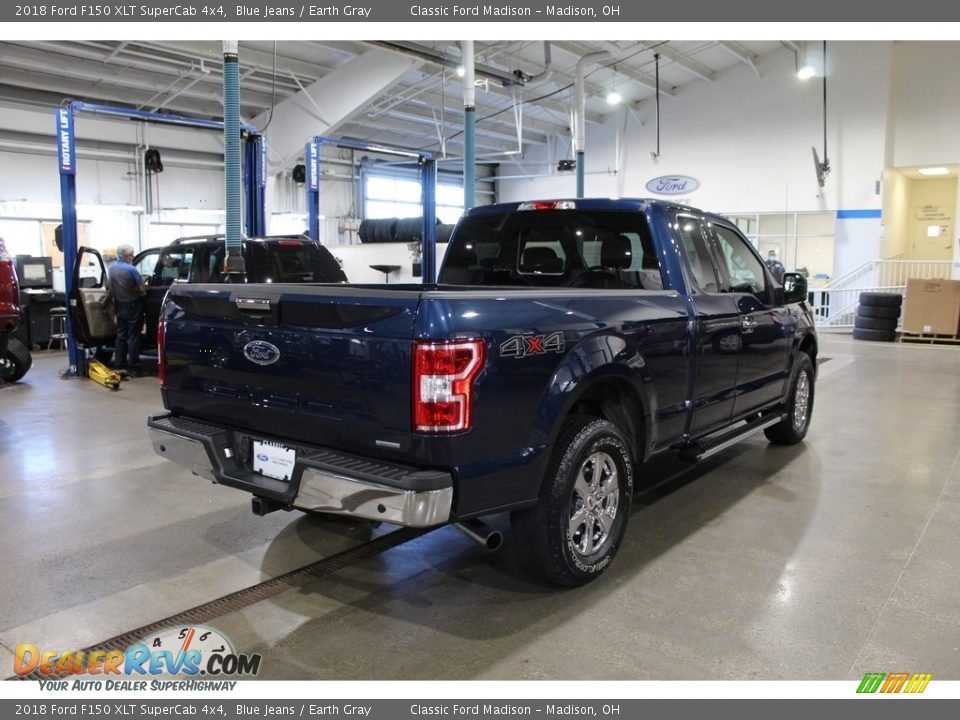 2018 Ford F150 XLT SuperCab 4x4 Blue Jeans / Earth Gray Photo #5