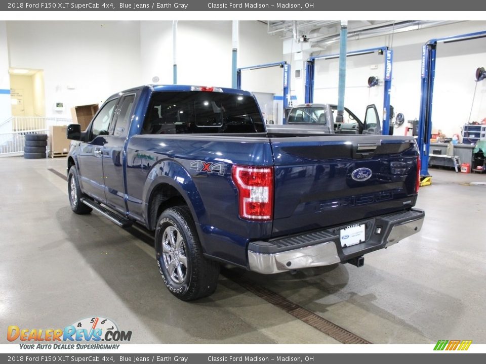 2018 Ford F150 XLT SuperCab 4x4 Blue Jeans / Earth Gray Photo #7