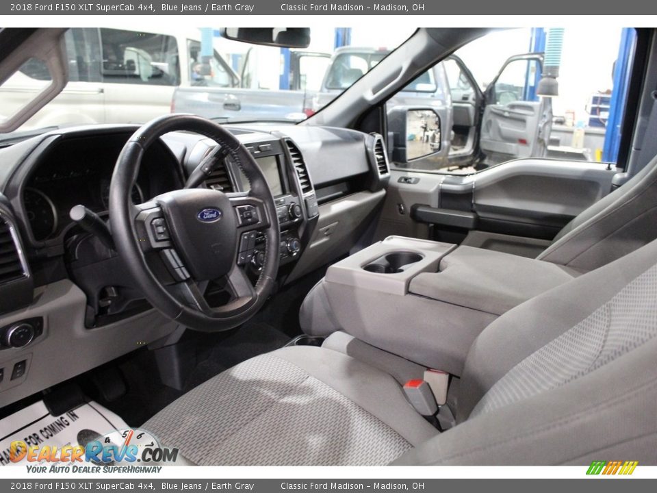 2018 Ford F150 XLT SuperCab 4x4 Blue Jeans / Earth Gray Photo #11