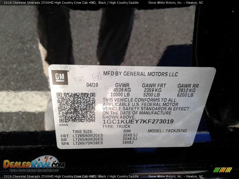 2019 Chevrolet Silverado 2500HD High Country Crew Cab 4WD Black / High Country Saddle Photo #36