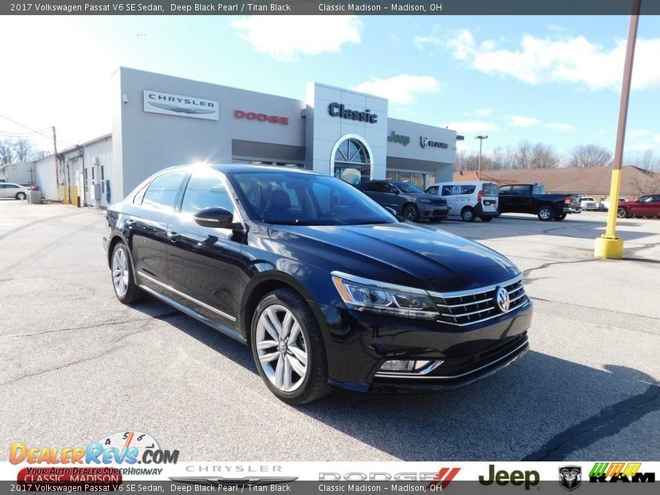 2017 Volkswagen Passat V6 SE Sedan Deep Black Pearl / Titan Black Photo #1