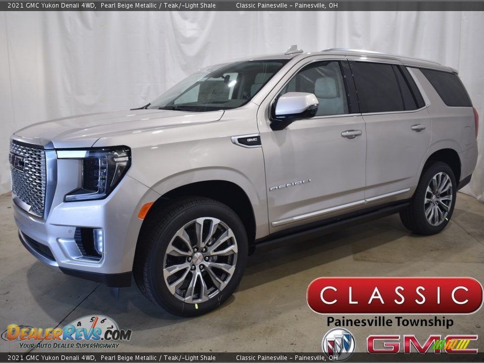 2021 GMC Yukon Denali 4WD Pearl Beige Metallic / Teak/­Light Shale Photo #1